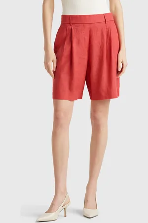 Benetton Benetton, 100% Linen Bermudas, size M, , Women