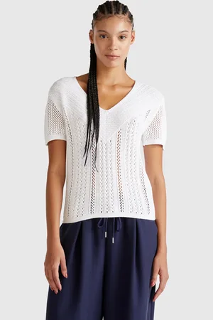 Benetton Benetton, Perforated Sweater, size XXS, , Women