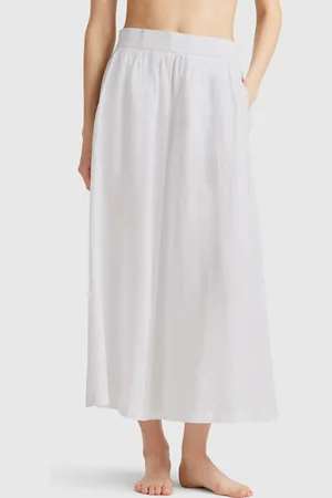 Benetton Benetton, Long Skirt In Pure Linen, size M, , Women