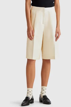 Benetton Benetton, Knee-length Bermudas In Linen Blend, size, , Women