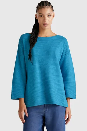 Benetton Benetton, Sweater In Linen Blend With 3/4 Sleeves, size XL, , Women