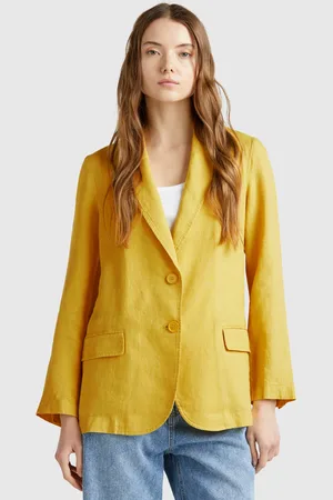 Benetton Benetton, Blazer In Pure Linen, size, , Women