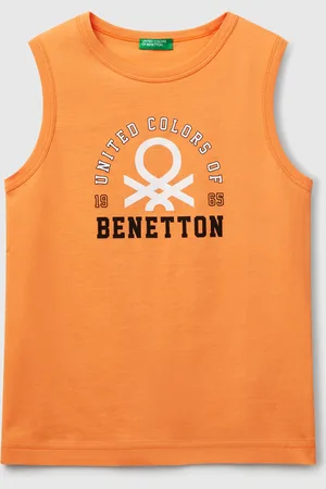 Benetton Benetton, Tank Top In 100% Organic Cotton With Logo, size 2XL, , Kids
