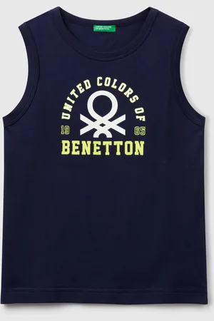 Benetton Benetton, Tank Top In 100% Organic Cotton With Logo, size XL, , Kids
