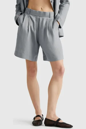 Benetton Benetton, 100% Linen Bermudas, size S, , Women