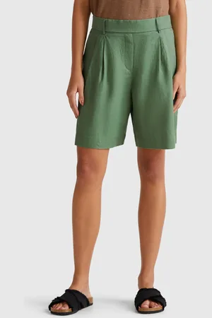 Benetton Benetton, 100% Linen Bermudas, size XS, , Women
