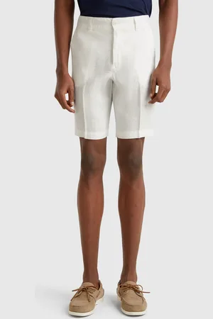 Benetton Benetton, Bermudas In Pure Linen, size 46, , Men