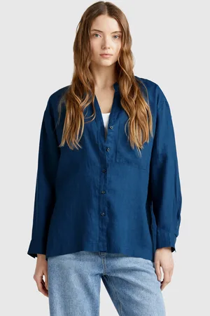 Benetton Benetton, Oversized Shirt In Pure Linen, size XL, , Women