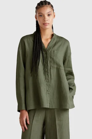 Benetton Benetton, Oversized Shirt In Pure Linen, size XS, , Women