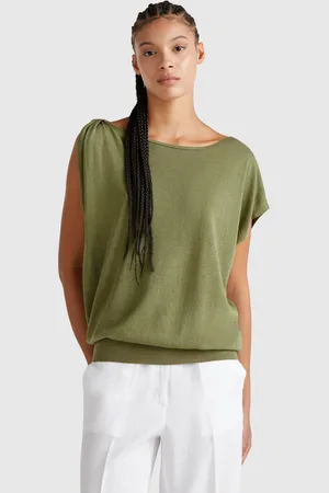 Benetton Benetton, Uneven Sweater In Linen Blend, size M,, Women