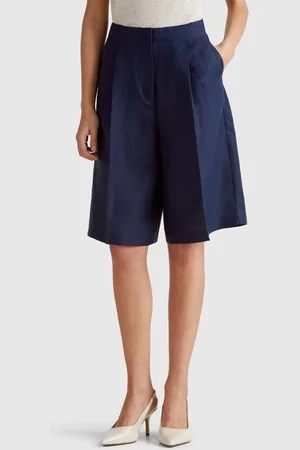 Benetton Benetton, Knee-length Bermudas In Linen Blend, size, , Women