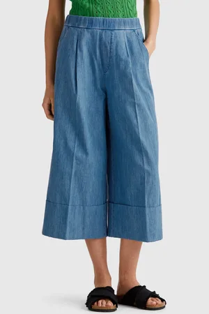 Benetton Benetton, Wide Jeans With Cuff, size S, , Women