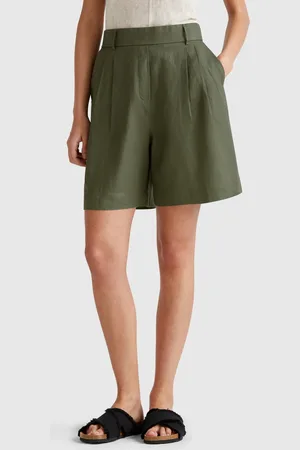 Benetton Benetton, 100% Linen Bermudas, size M, , Women