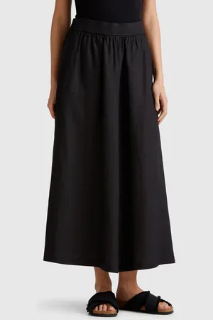 Benetton Benetton, Long Skirt In Pure Linen, size S, , Women