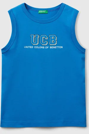 Benetton Benetton, Tank Top In 100% Organic Cotton With Logo, size M, , Kids