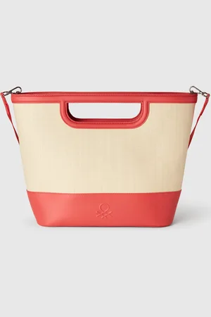 Benetton Benetton, Large Tote Bag In Raffia, size OS, , Women