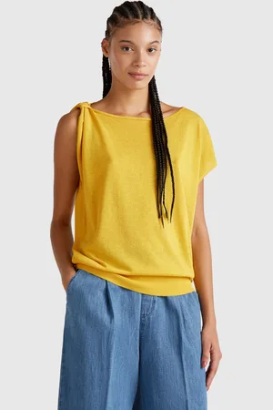 Benetton Benetton, Uneven Sweater In Linen Blend, size XS, , Women