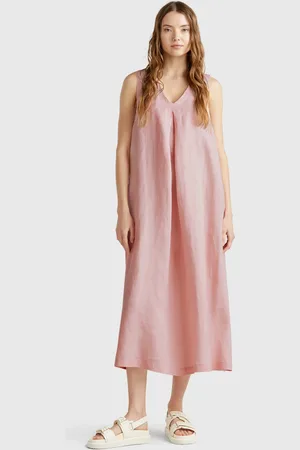 Benetton Benetton, Sleeveless Dress In Pure Linen, size XS, , Women