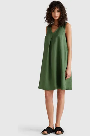 Benetton Benetton, Sleeveless Dress In Pure Linen, size M, , Women