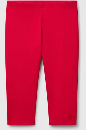 Benetton Benetton, Knee-length Stretch Cotton Leggings, size 2XL, , Kids