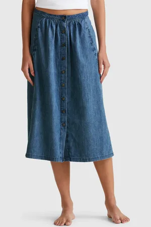 Benetton Benetton, Jean Skirt With Buttons, size, , Women