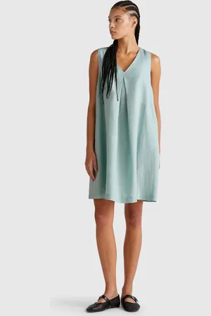 Benetton Benetton, Sleeveless Dress In Pure Linen, size M, , Women