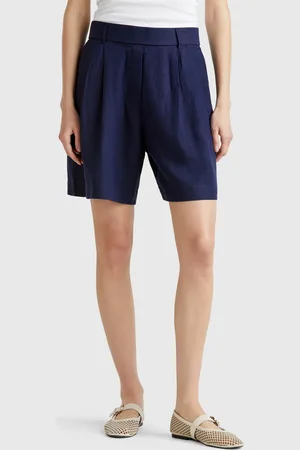 Benetton Benetton, 100% Linen Bermudas, size XS, , Women