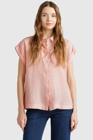 Benetton Benetton, Regular Fit Shirt In Pure Linen, size XS, , Women