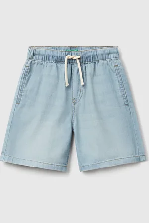 Benetton Benetton, Chambray Bermudas With Drawstring, size 4-5, , Kids