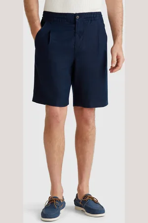 Benetton Benetton, Bermuda Shorts With Drawstring In Pure Linen, size 36, , Men