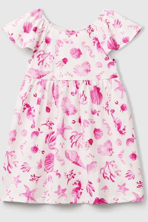 Benetton Benetton, White Dress With Shells, size 3-4, , Kids