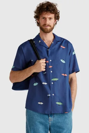 Benetton Benetton, Shirt With Surf Print, size XXL, , Men