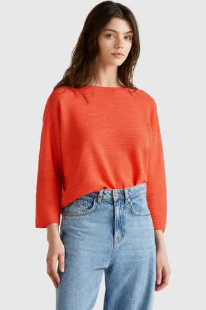 Benetton Benetton, Sweater In Linen Blend With 3/4 Sleeves, size M,, Women