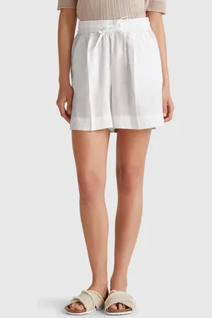 Benetton Benetton, Shorts With Drawstring In Pure Linen, size XS, , Women
