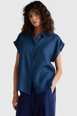 Benetton Benetton, Regular Fit Shirt In Pure Linen, size M, , Women