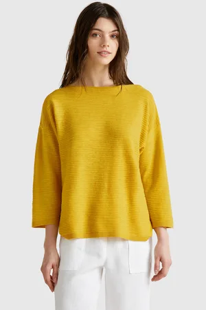Benetton Benetton, Sweater In Linen Blend With 3/4 Sleeves, size XS, , Women