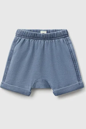 Benetton Benetton, Shorts With Patch In Denim Look Sweat, size 1-3, , Kids