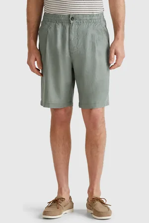 Benetton Benetton, Bermuda Shorts With Drawstring In Pure Linen, size 40, , Men