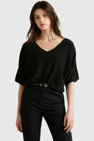Benetton Benetton, Reversible Cropped Sweater, size M, , Women