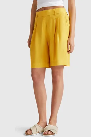 Benetton Benetton, 100% Linen Bermudas, size L, , Women