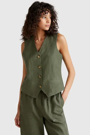 Benetton Benetton, Pure Linen Vest, size, , Women