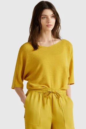Benetton Benetton, Reversible Cropped Sweater, size XL, , Women