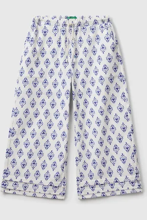 Benetton Benetton, Patterned Trousers With Wide Leg, size 2XL, , Kids