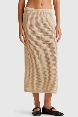 Benetton Benetton, Knit Tricot Skirt, size L, , Women