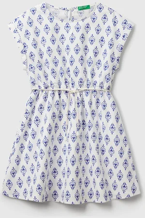 Benetton Benetton, Patterned Flared Dress, size L, , Kids