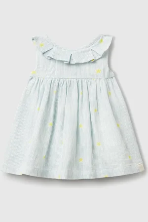 Benetton Benetton, Dress With Ruffled Collar, size 1-3, , Kids