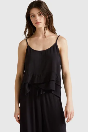 Benetton Benetton, Flowy Top With Flounce, size XS, , Women