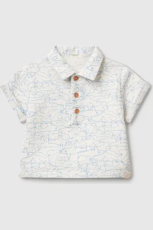 Benetton Benetton, Polo With Shark Print, size 9-12, , Kids