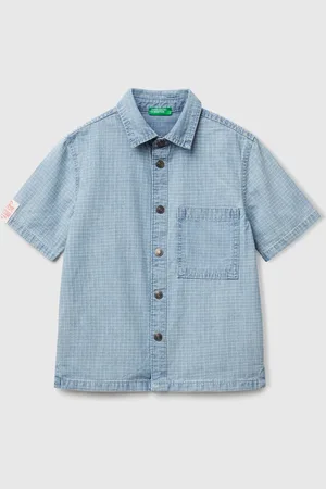 Benetton Benetton, Check Shirt In Pure Cotton, size 5-6, , Kids