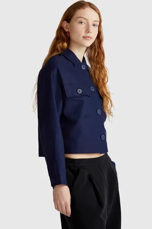 Benetton Benetton, Linen Blend Jacket, size L, , Women